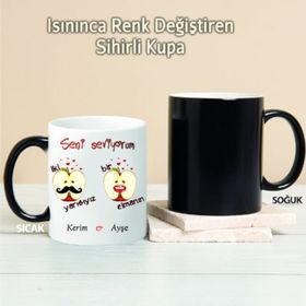 Bir Elmanın İki Yarısıyız Kişiye Özel Kupa