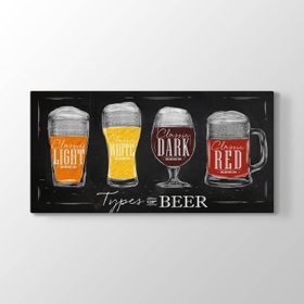 Bira Çeşitleri Kanvas Tablo