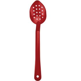 Biradlı 34 cm Delikli Kırmızı Policarbon Servis Kaşığı