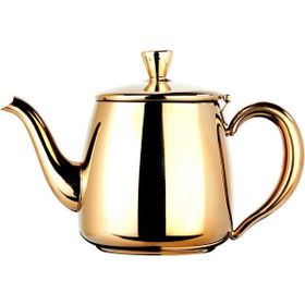 Biradlı Altın 550 ml Çelik Kahve ve Çay Potu