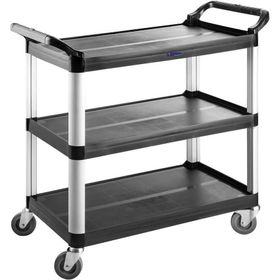 Biradlı BRD-54 Siyah 520x960x1070 cm Plastik Servis Arabası