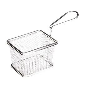 Biradlı BRD-YQ-03 Kare Tek Kulplu 10x7,5x7,5 cm Patates Sunum