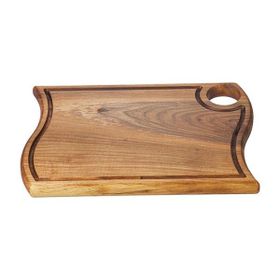 Biradlı GRV-1882 35x25 cm Ceviz Asimetrik Steak Tahta