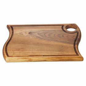 Biradlı GRV-1882 35x25 cm Ceviz Asimetrik Steak Tahta