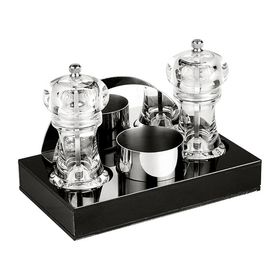 Biradlı GRV-196 20x12x3 cm Şeffaf 4'lü Akrilik Menaj Set