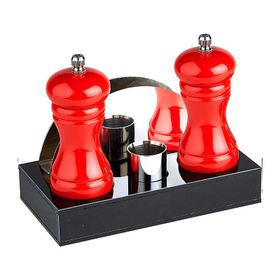 Biradlı GRV-199 18,5x9,5x3 cm Kırmızı 4'lü Menaj Set
