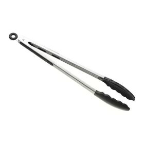 Biradlı Silikon Uçlu 33 cm Servis Maşası