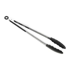Biradlı Silikon Uçlu 33 cm Servis Maşası