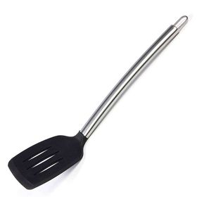 Biradlı Siyah Kırmızı 35 cm Silikon Spatula