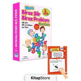 Biraz Şiir Biraz Problem Kartları 2. Sınıf - Yaz-Sil Özellikli - Mustafa Işık