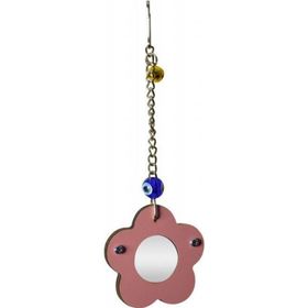 Birdlife BRD1076 Ahşap Çerçeveli Papatya Ayna Kuş Oyuncağı