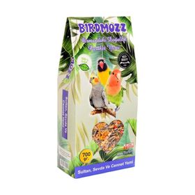 Birdmozz 700 gr Premium Vitaminli Paraket Cennet Sultan ve Sevda Kuşu Yemi