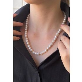 Birinci1926 925 Ayar Dorika Top İnci Gümüş Kolye
