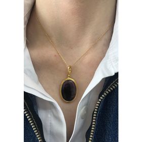 Birinci1926 925 Ayar Gümüş Mother Of Pearl Ametist Kolye