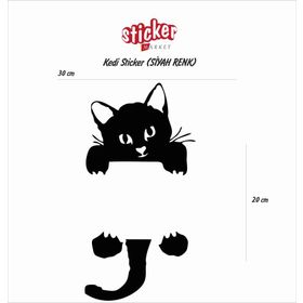 Birka Grafiti Siyah Kedi 50x47 Sticker