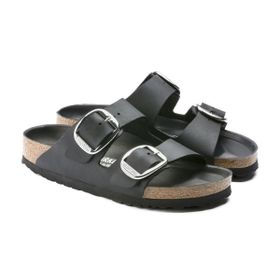 Birkenstock 1011075-W-20026 Siyah Arizona Big Buckle Leoi Kadın Terlik