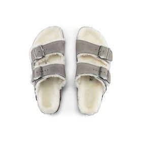 Birkenstock 1017403-20317 Gri Arizona Fell Vl Laf Erkek Terlik