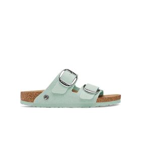 Birkenstock 1026724-20513 Yeşil Arizona Big Buckle Tex Rough Canvas Vegan Kadın Terlik