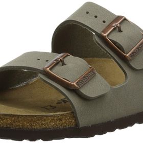 Birkenstock Arizona Birko Flor Nubuck Stone Kahverengi Erkek Terlik