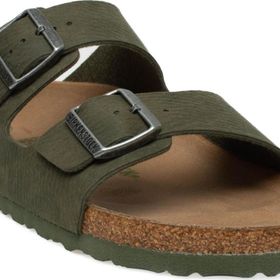 Birkenstock Arizona BS Çift Bantli Vegan Haki Erkek Terlik