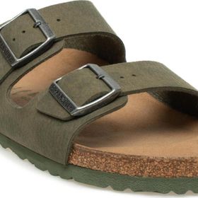 Birkenstock Arizona BS Çift Bantli Vegan Haki Erkek Terlik