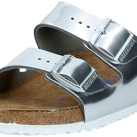 Birkenstock Arizona SFB Gümüş Kadın Deri Terlik
