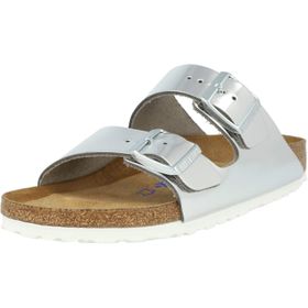 Birkenstock Arizona SFB Gümüş Kadın Deri Terlik