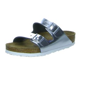 Birkenstock Arizona SFB Gümüş Kadın Deri Terlik