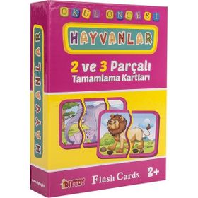 Birlik HAY1185 Diy-Toy 2 ve 3 Parçalı Hayvanlar Tamamlama Kartları