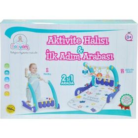 Birlik Oyuncak E0633 Aktivite Halısı 2IN1 Mavi İlk Adım Arabası