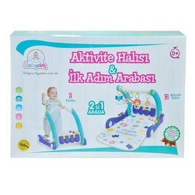 Birlik Oyuncak E0633 Aktivite Halısı 2IN1 Mavi İlk Adım Arabası