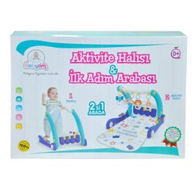 Birlik Toys E0633 Mavi Aktivite Halısı ve İlk Adım Arabası