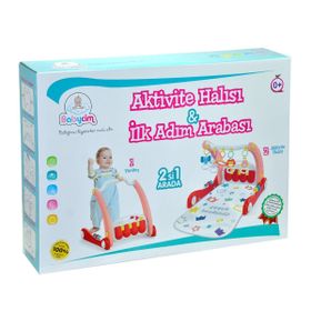 Birlik Toys E0634 Pembe Aktivite Halısı ve İlk Adım Arabası