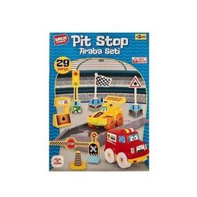 Birlik Toys Pit Stop Araba Blok Seti 29 Parça Pit Stop Araba Oyun Seti