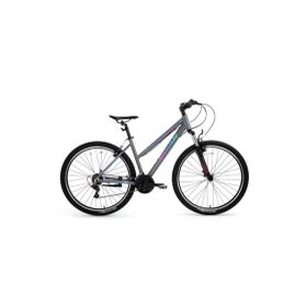 Bisan Athena 48 cm HD 27.5 Jant 21 Vites Metalik Gri Mavi Mor Dağ Bisikleti