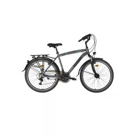 Bisan Comfortline 48 cm V 26 Jant 21 Vites Metalik Gri Yeşil Erkek Şehir Bisikleti