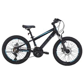 Bisan Cooper 30 cm HD 24 Jant 21 Vites Mat Siyah Mavi Çocuk Bisikleti