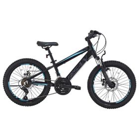 Bisan Cooper 30 cm MD 24 Jant 21 Vites Mat Siyah Mavi Çocuk Bisikleti