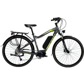 Bisan E-Cıty Gri Yeşil Antrasit Mavi 48 cm Hd 28 Jant 9 Vites Elektrikli Erkek Şehir Bisikleti