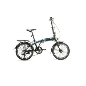 Bisan FX 3500-Tourney 32 cm V 20 Jant 7 Vites Mat Siyah Mavi Katlanır Bisiklet