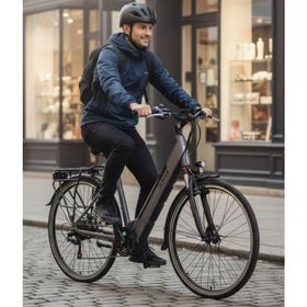 Bisan Moon 28 Jant 700C 7 Vites 47 cm Metalik Gri Siyah Elektrikli Bisiklet