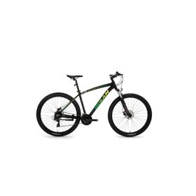 Bisan MTX 7200 Mat Siyah Yeşil 43 cm Kadro 26 inç Jant 24 Vites Dağ Bisikleti