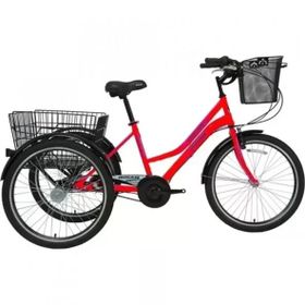 Bisan Porter 39 cm V 24 Jant 3 Vites Kırmızı Siyah Üç Tekerli Bisiklet