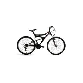 Bisan Ranger 42 cm V 26 Jant Amortisörlü 21 Vites Mat Siyah Kırmızı Dağ Bisikleti