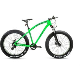 Bisan Savage FT1 Deore Fat Bike MD 26 Jant 10 Vites 46 Kadro Neon Yeşil Gri Dağ Bisikleti