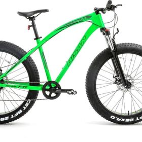 Bisan Savage FT1 Fat Bike MD Fren 26 Jant 10 Vites 46 Kadro Neon Yeşil Gri Dağ Bisikleti