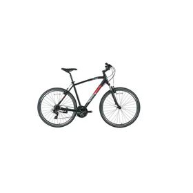 Bisan TRX 8100 46 cm V 28 Jant 21 Vites Mat Siyah Kırmızı Erkek Şehir Bisikleti