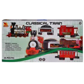 Bisepetim 1555 Sesli ve Işıklı 35 Parça Klasik Tren Seti