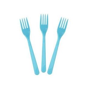 Bisepetim 25 Adet Açık Mavi Lüks Plastik Çatal