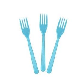 Bisepetim 25 Adet Açık Mavi Lüks Plastik Çatal